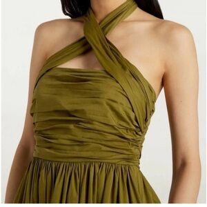Cinq a Sept Taylen Olive Green Halter Dress